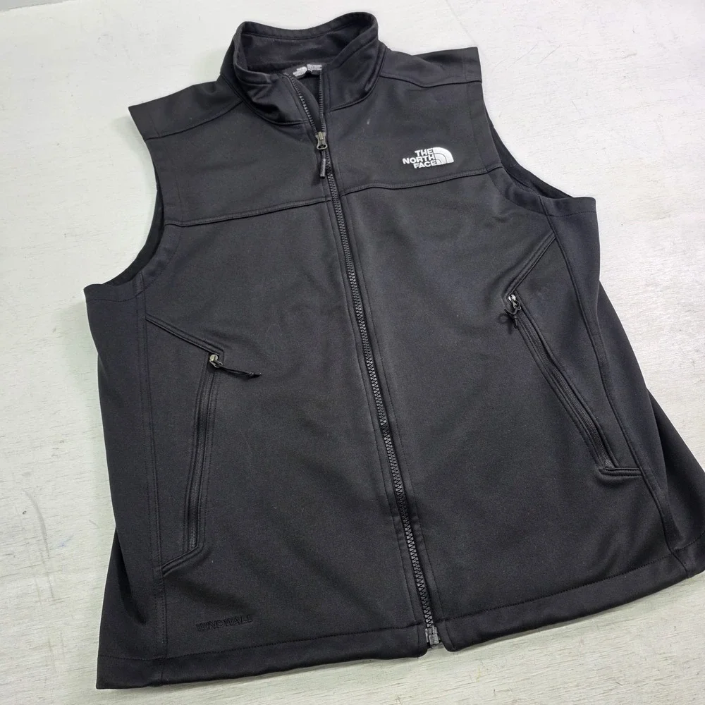 The North Face Windwall Ridge Line Soft Shell Bee Embroidered Vest‎ Men's M EUC